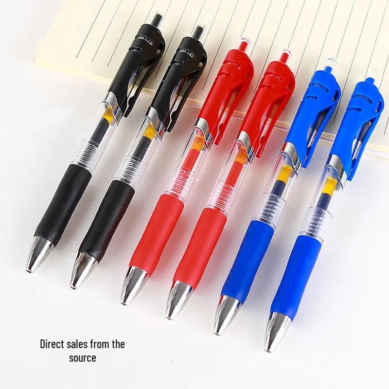 K35 Click-Action Ballpoint Pen - Red/Black/Blue, Bullet Tip, Carbon Fiber, for Office & Students