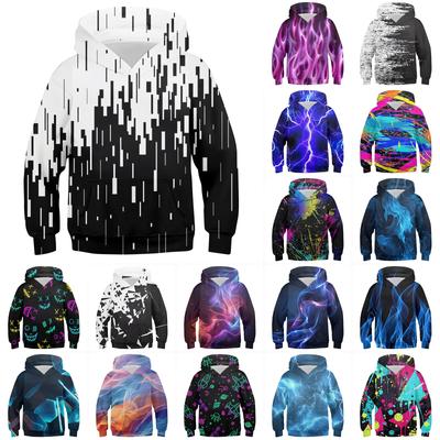 Boys Casual Fashion Long Sleeve Hooded Pocket Sweatshirt