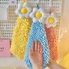 Quick Dry Hand Towel For Kitchen Bathroom Thickened Absorbent Dish Cleaning Cloth Big Sun Flowers Type Lattice Texture