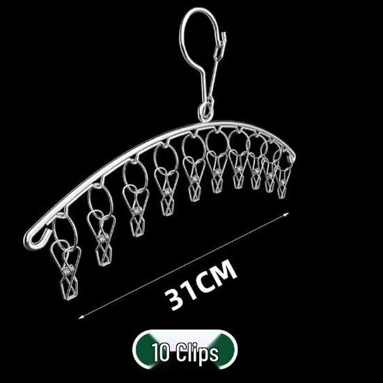 

Многофункциональная ветрозащитная сушилка из нержавеющей стали с прищепками для носков и нижнего белья