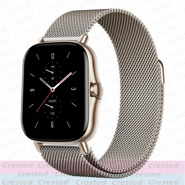 20mm/22mm Magnetic Band For Amazfit GTS/4/2/2e/3/GTS2 Mini/GTR 47mm/GTR2/3/Pro/4 Stratos Metal Watch Bracelet Amazfit Bip Strap