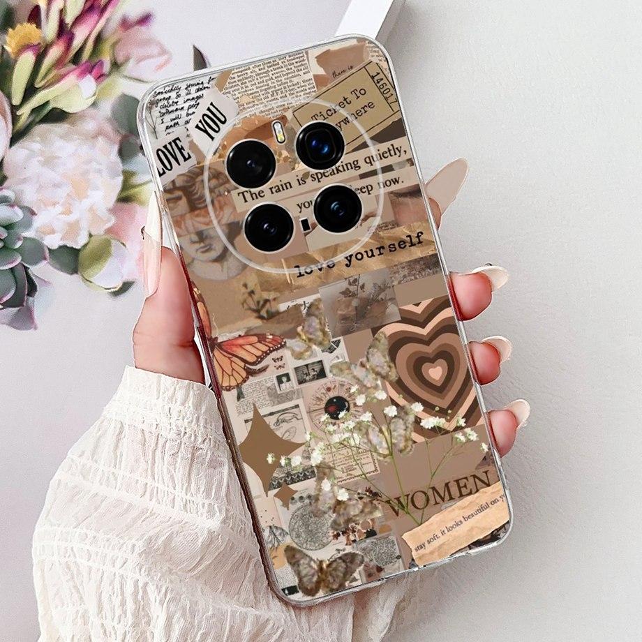 For Honor Magic 7 Pro Phone Case Magic7 Magic 6 Lite 5 Lite Back Cover Girly Fashion Flower Butterfly Paintong Soft TPU Bumper