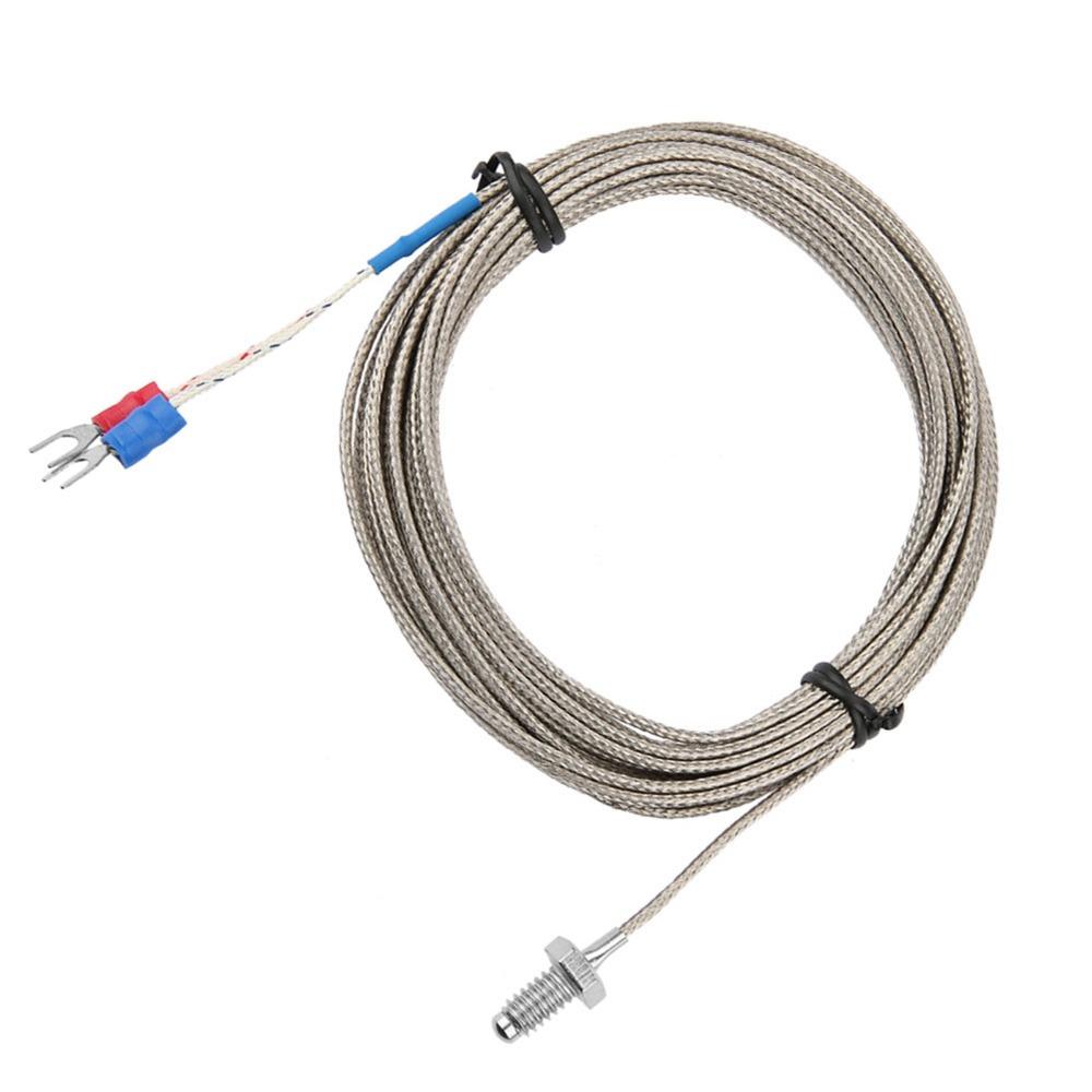 M6 Screw Thread K Type Thermocouple 2 Wire 0-400℃ Thermocouple Probe Fast Response 4M/5M Temperature Sensor 3D Printers