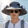 Cappello con Visiera a 3 Velocità per l'Estate, Doppia Ventola, Ampia Visiera, Comodo Cappello Ventilato Solare per Escursionismo