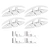 4 Sets Folding Cleat 5 Inch 3 Holes Marine Grade Nylon High Strength Flip Up Dock Cleat for Boat Ship Yacht