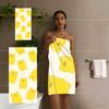 Cute Yellow Gummy Bear Beach Towel, Kawaii Cartoon Print Quick Dry Towel, for Swimming Pool, Travel, Camping and Daily Use