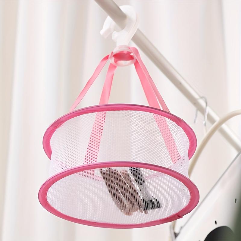 Makeup Brush Storage Powder Puff Drying Bag Mesh Pocket Anti Deformation Drying Clothes Mesh Basket Household Use Air Drying St розовый