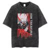 Dandadan Anime T-shirt Vintage Washed Y2K Aesthetic Unisex Oversized Short Sleeve Summer Cotton Retro Streetwear 2026 Hot Sale