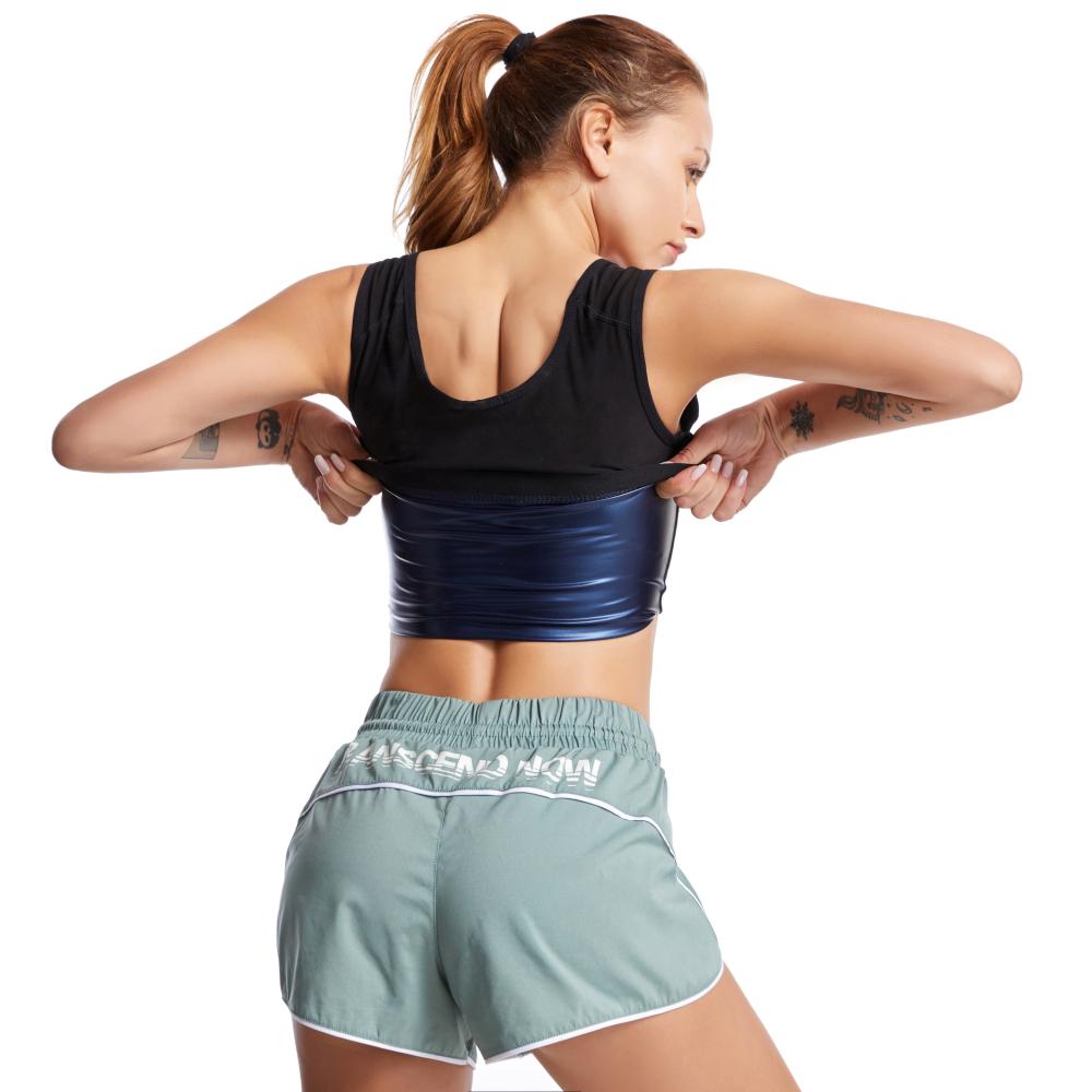 Heißer Schweiß Workout Tanktop Abnehmweste Sport Fitnessstudio Übung Fitness Dehnbar Für Frauen