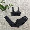 Summer New Women's High Quality Fabric Sports Sleeveless Tank Top High Waist Fitness Yoga Set