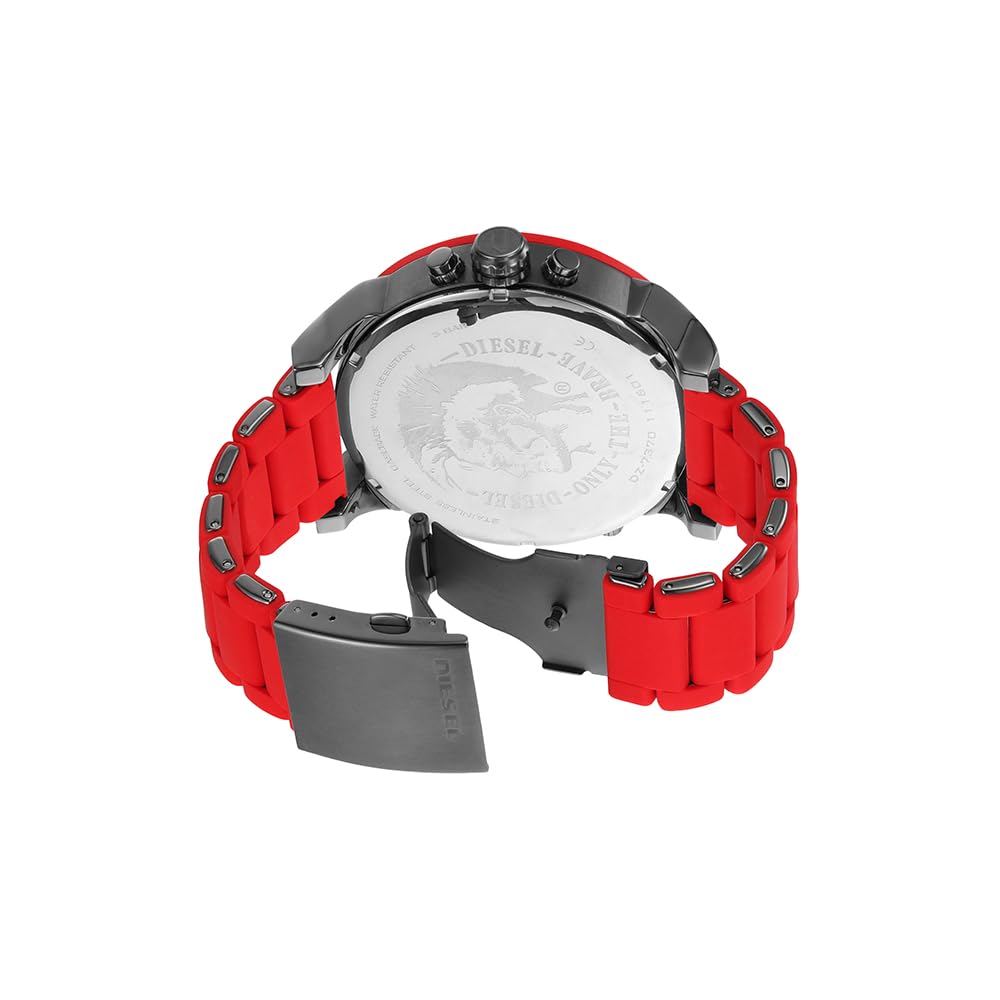 Relógio Diesel Daddy Envoltório de Silicone Vermelho Aço Inoxidável DZ7370 Masculino Sr.. 2.0 Multi-Movimento [Usado]