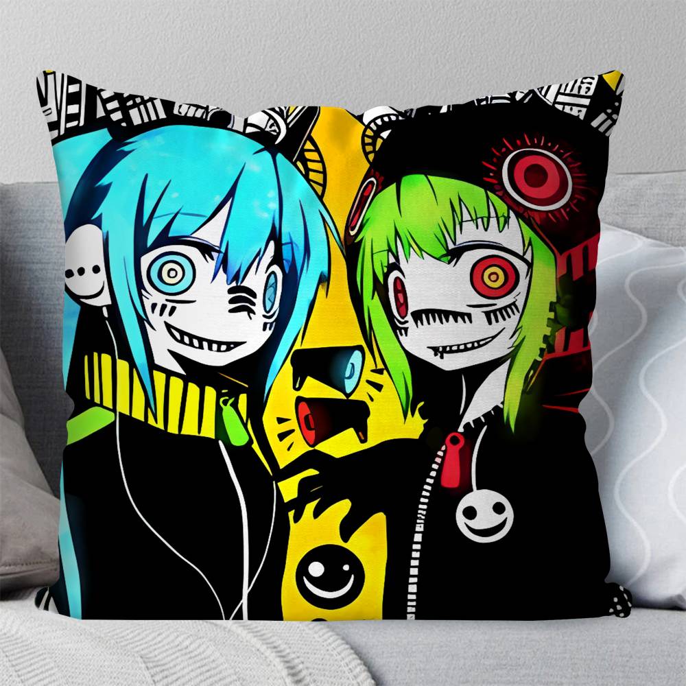 Anime GUMI And Hatsune Miku Matryoshka Pillow Case Square Pillow Bedroom Sofa Leisure Comfort Cushion Car Home Decoration