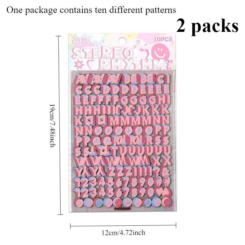 

3D Наклейки для журнала ручной работы: Принадлежности для украшения на тему алфавита и цифр