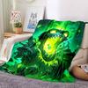 1pc Monster "Greenery" Blanket, Lightweight Flannel Throw Blanket for Sofa, Bed, Travel, Camping, Living Room, Office, Couch033
