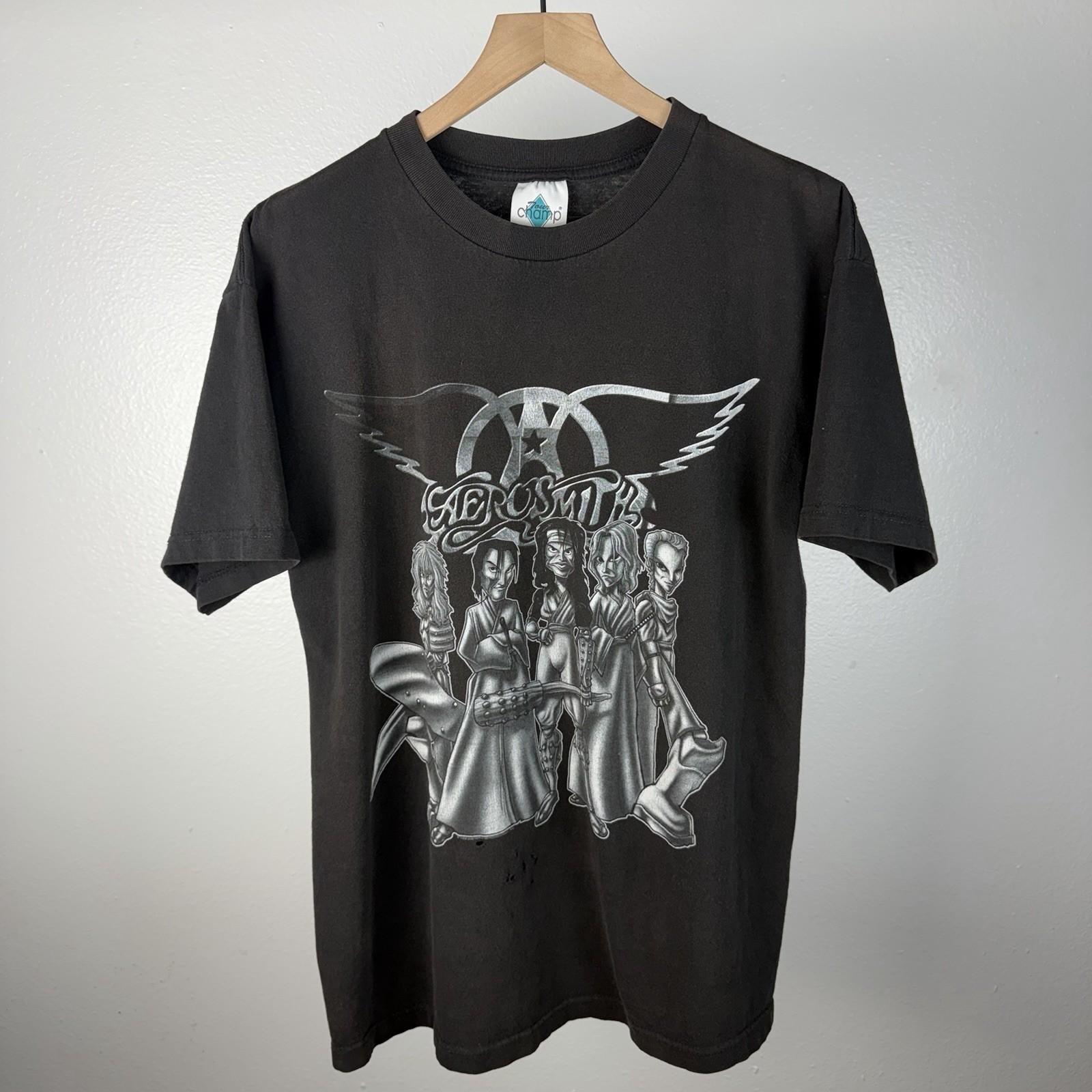Vintage Aerosmith 90s Roar Of The Dragon Tour Concert Double Sided T Shirt Large Unisex T-Shirt M