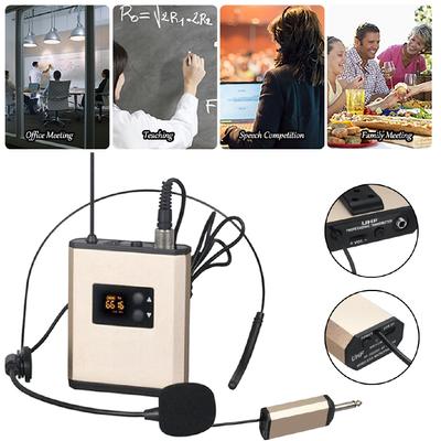 UHF Wireless Microphone Headset Mic Wireless Microphone System Loudspeaker Teacher Tour Guide Voice