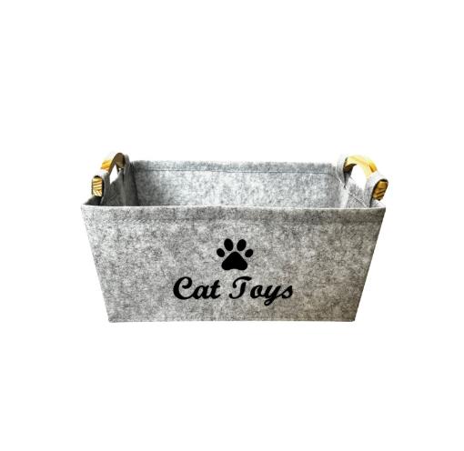 

Felt pet toy box dog toy box storage basket box perfect for organizing pets 1pcs