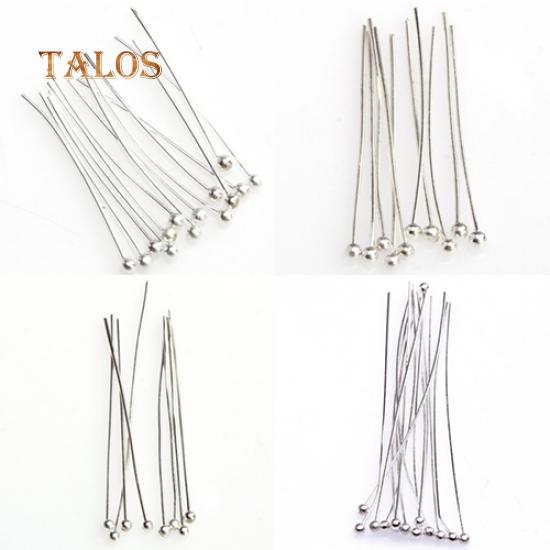 

100 шт. серебристого цвета, шариковые шпильки, фурнитура для изготовления ювелирных изделий, аксессуары для рукоделия, аксессуары для головы 50 mm