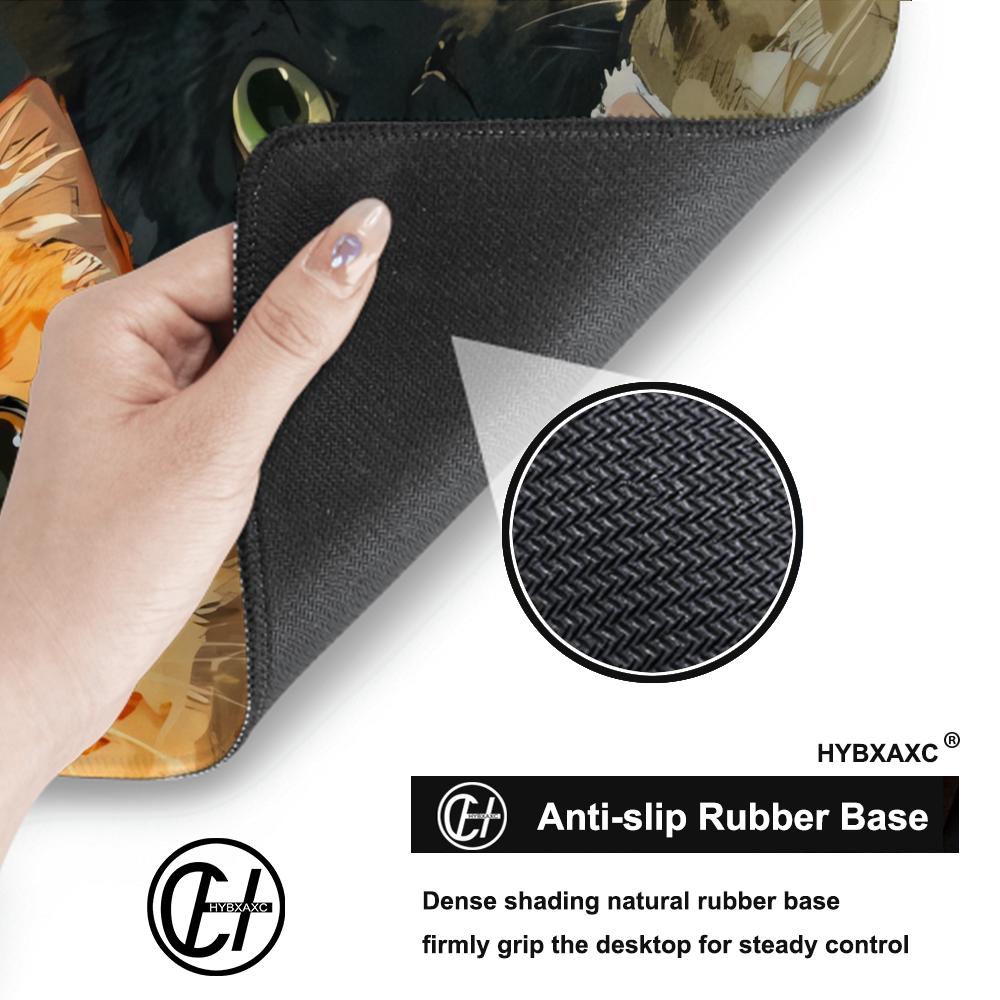 Cute Cartoon Cat Mouse Pad Large Gaming Accessory Deskmats Non-Slip Rubber Computer Keyboard Mat Laptop Long Mouse pad