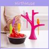 Stylish And Creative Treetop Bird Fruit Fork With Stunning Colors For Your Kitchen