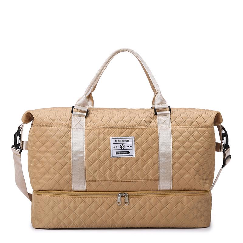 Korean Style Large Capacity Quilted Gym Bag - Yoga, Travel, Crossbody & Mother-Child Handbag