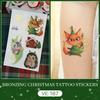 Ruikalong Christmas Cartoon Santa Tattoo Stickers for Kids' Party