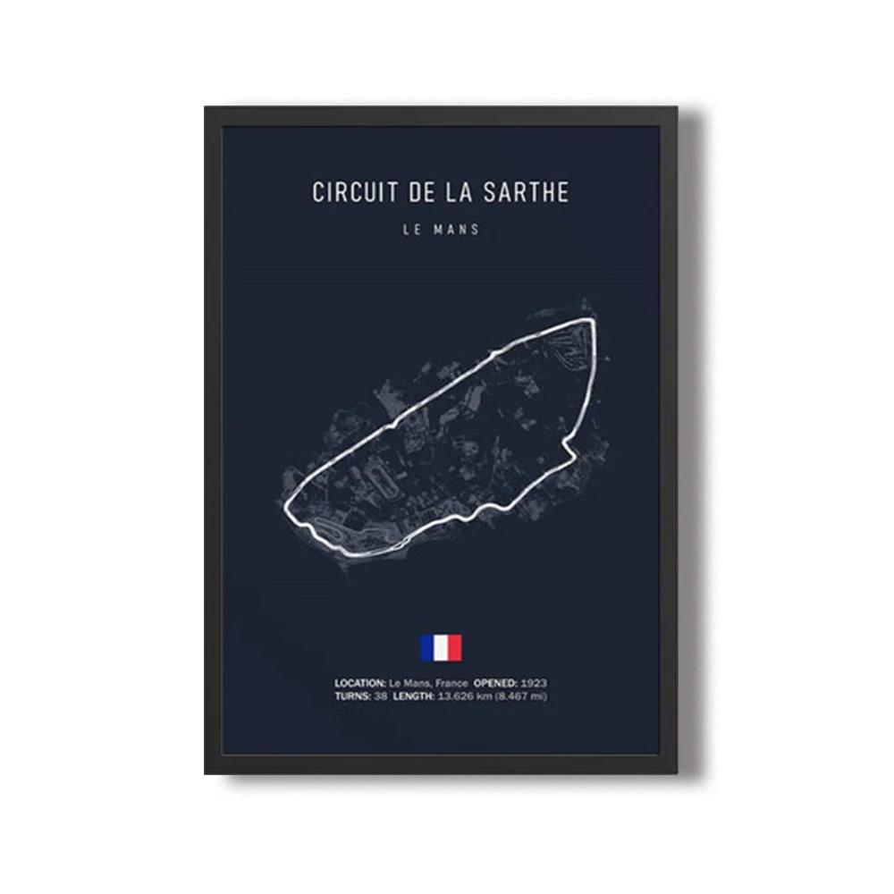 Formula 1 Imola Monaco Okruhová trať Nástěnné umění Plakáty Mapa Světových formulových závodů Dekorace pokoje Plátno Malba Obrázky Tisk Umělecká díla