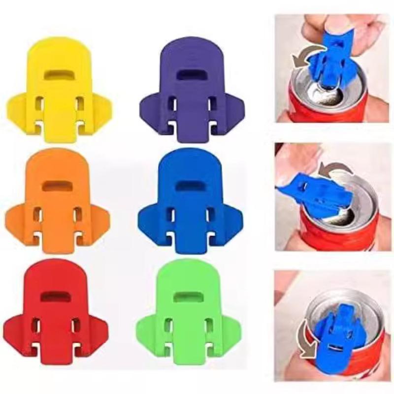 6pcs Handheld Easy To Pull Can Opener, Beer And Beverage Cap Opener, Effortless And Hand Friendly Bottle Opener Tool