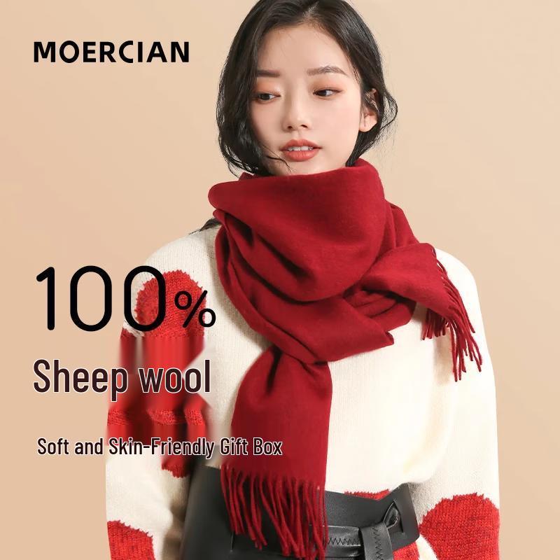 

Женский зимний шарф Mu erxi из 100% чистой шерсти