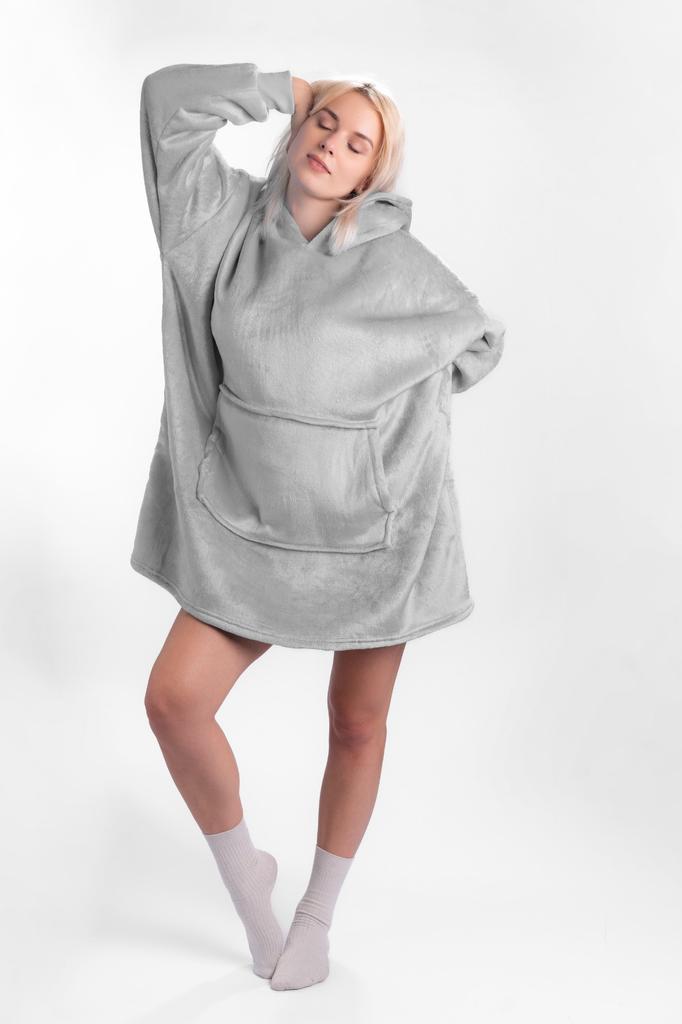 Kocoblouse tv blanket hoodie long women's men's soft unisex bathrobe