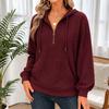Women's Casual Hoodie Loose Fit Color Pullover