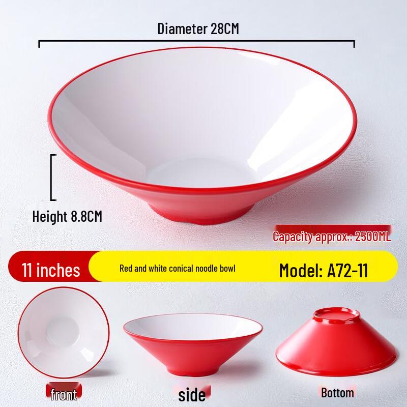 Commercial Melamine Conical Noodle Bowl