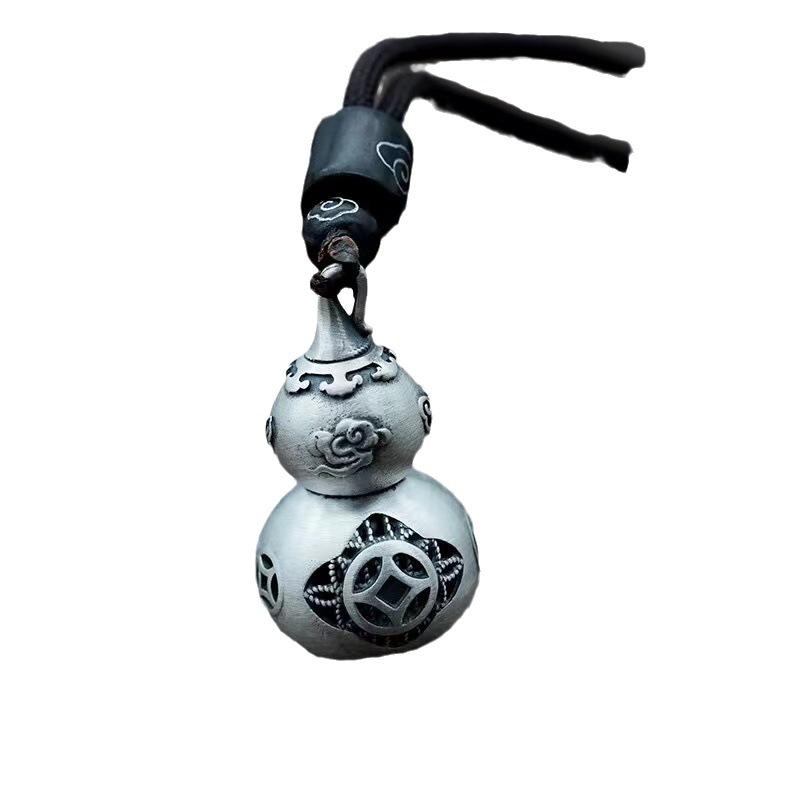 Baifu Gourd Pendant, Men's Retro Necklace, Women's Hollow, Openable Accessory Pendant