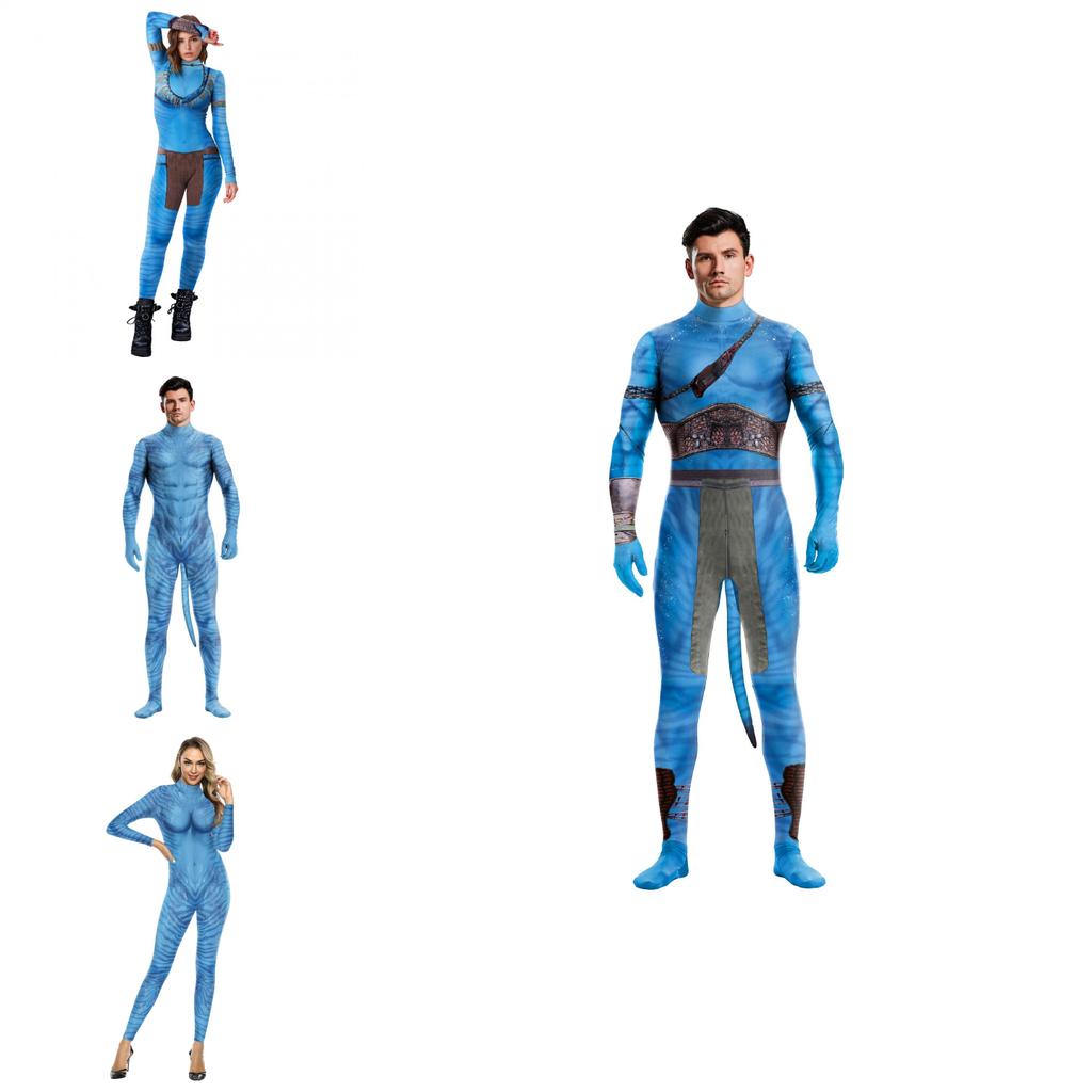 Costum de Halloween Inspirat din Avatar Body din Mătase de Lapte Pentru Joc de Rol Fantasy