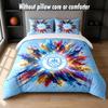 Set Biancheria da Letto Manchester City Design 1 Copripiumino + 2 Federe Morbido Traspirante Biancheria da Letto per la Casa