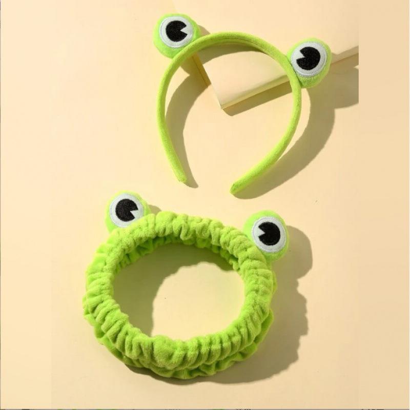 Cute Frog Headband for Women's Face Washing & Makeup - Cartoon Style