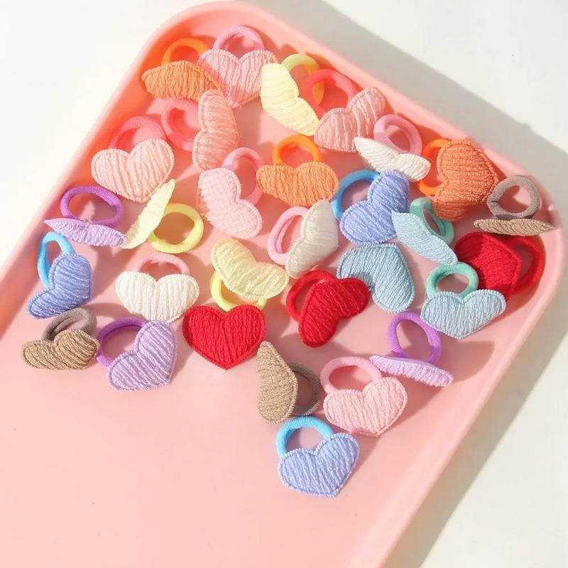 

20Pcs Children Hairbands No Harm Hair Cartoon Towel Rope Ponytail Holder Kids Mini Rubber Band Headwear Girls Halloween Gift