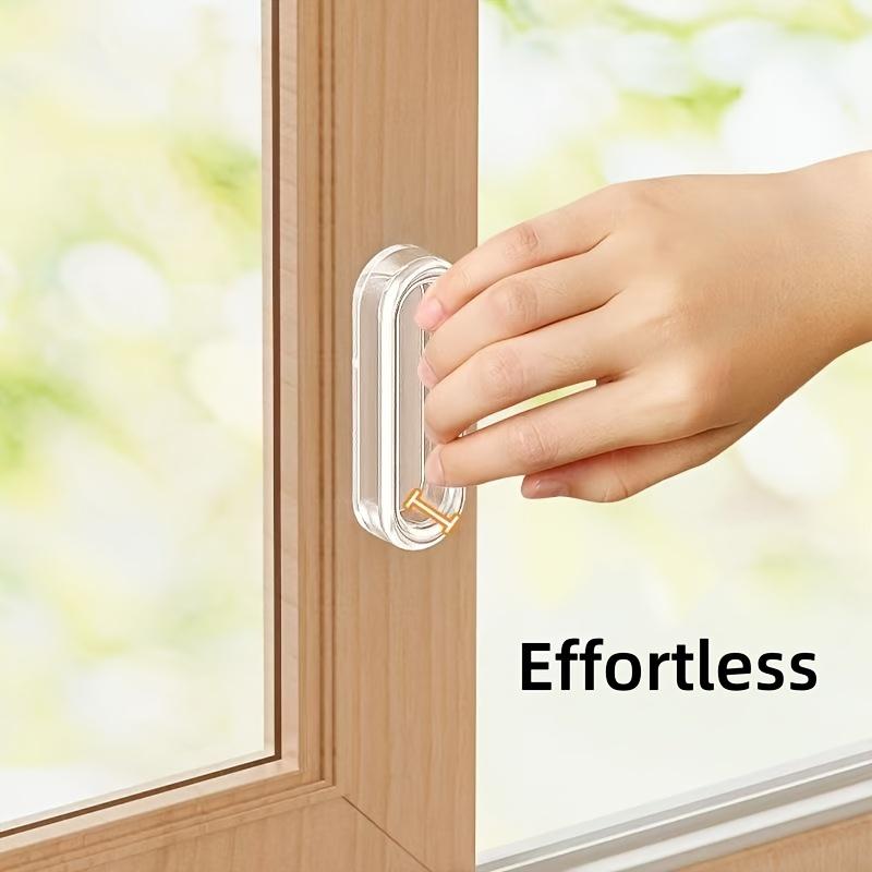 1/3/5pcs Clear Self-Adhesive Recessed Finger Pulls - Modern Minimalist Oval Sliding Door Handles, No-Drill Installation,