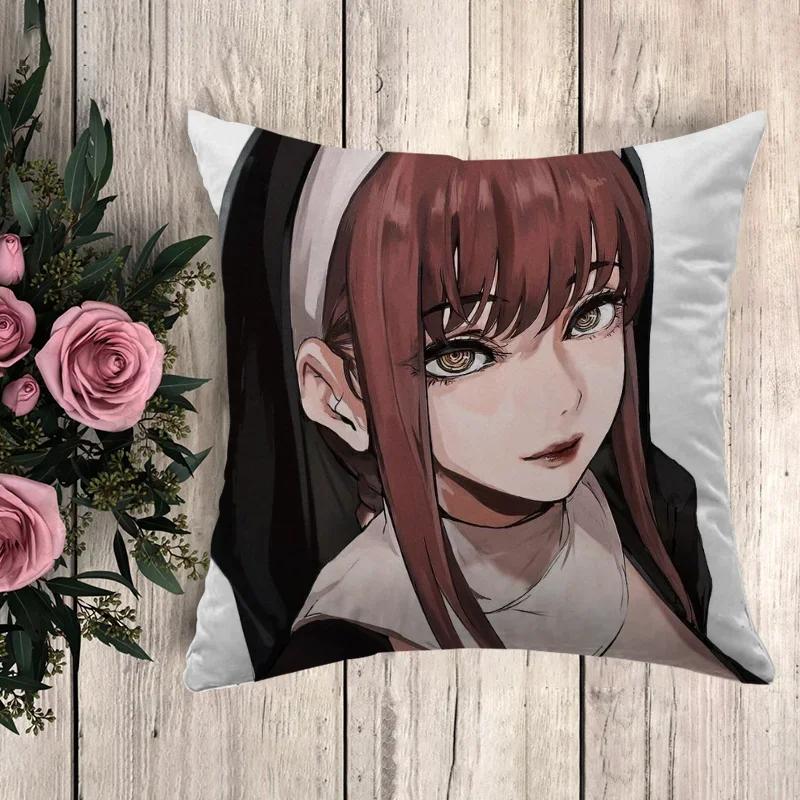 Anime Pillow Chainsaw Man Decorative Pillowcases  Sofa Cushions Cushion Cover  Pilow Cases Throw Pillows Fall Decor