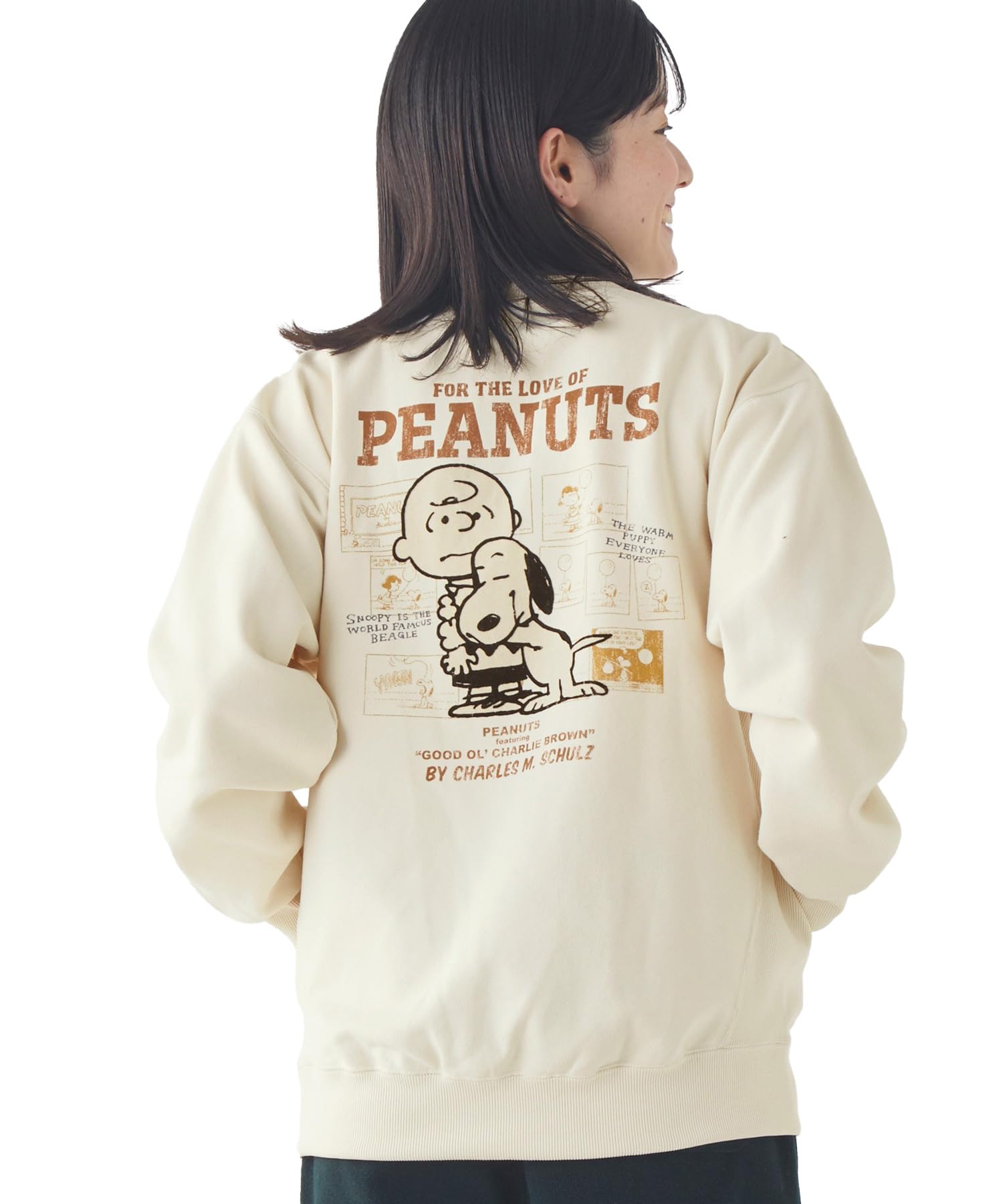 

Свитшот Brushed Loose Natural [Cliff Meyer], подкладка, Snoopy, Crew, женский, LARGE,
