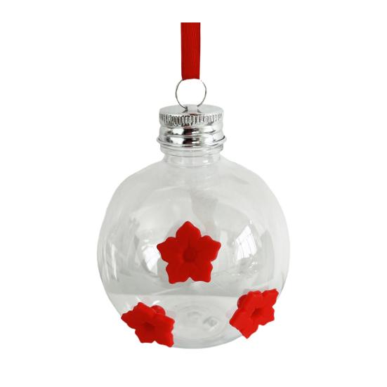 

Подвесная кормушка для колибри, круглая, прозрачная, уличный диспенсер для воды в виде колибри с 3 отверстиями для цветов для украшения двора чистый