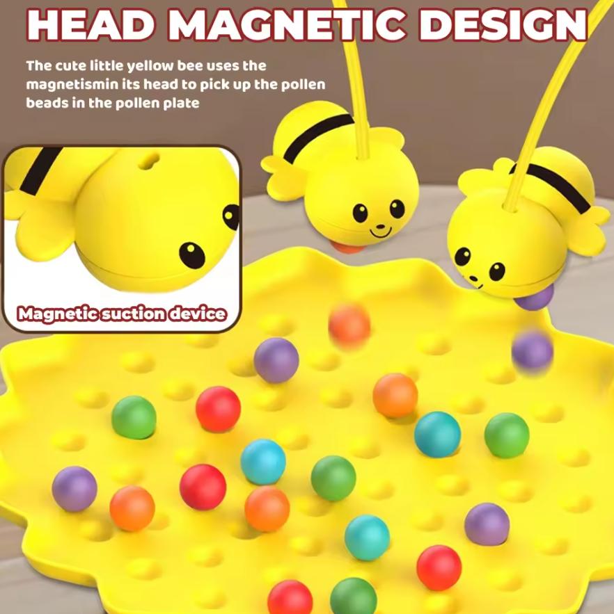 Children Multiplayer Fishing Magnetic Tabletop Game Toy Little Bee Chessboard Game Interactive Education Toy Party