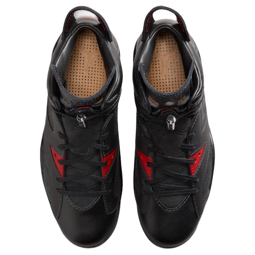 Jordan Air Jordan 6 Slip Resistant Abrasion Resistant Mid top Vintage Basketball Shoes Unisex Black II6558-001