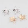 Übertriebene Große Webblumen Metall Goldene Stecker Ohrringe für Frauen Ohrschmuck Accessoire