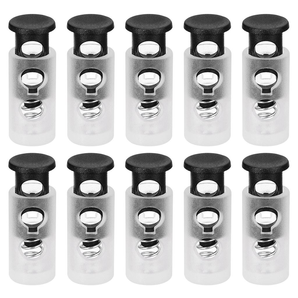 20pcs Plastic Spring Cord Lock Clamp Toggle Clip Stopper Toggle Clip Rope Clamp Buckle For Drawstring Bag Hat Clothes Shoelace