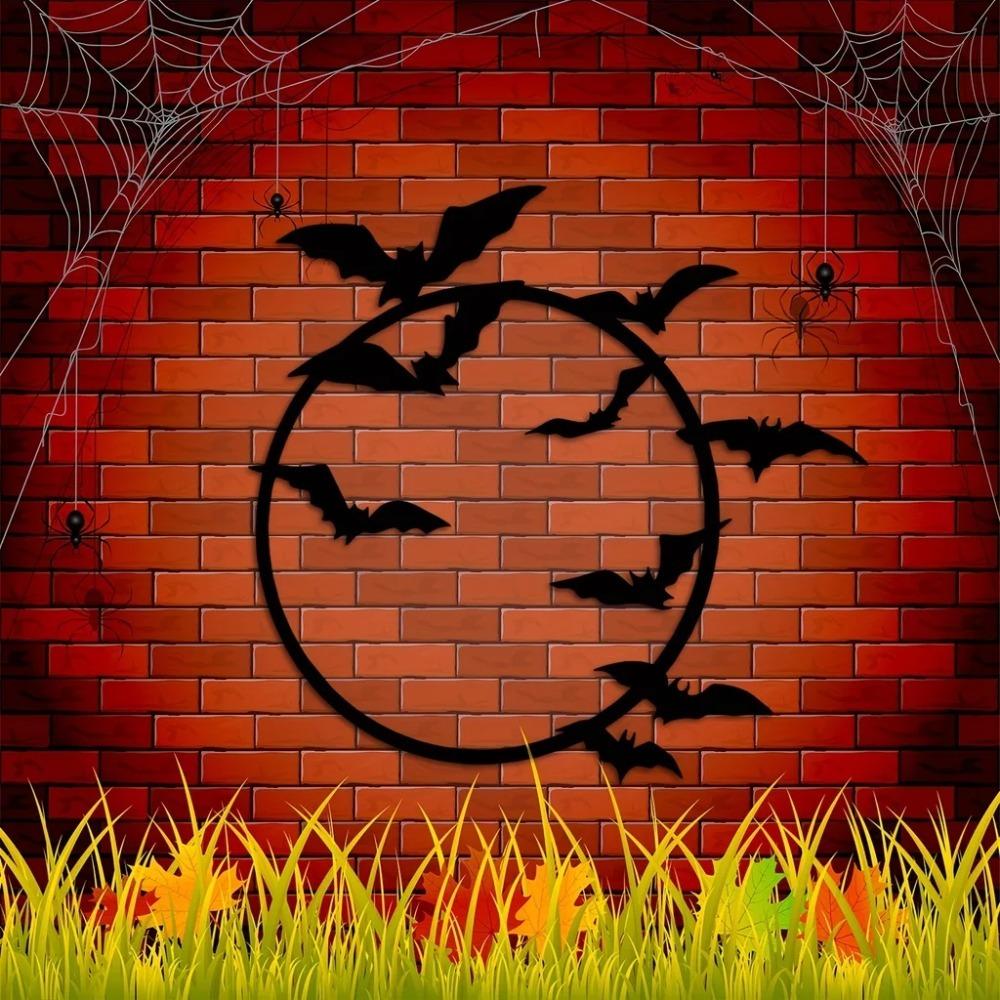 

Flying Bats Metal Wall Art Halloween Decor Spooky Sign Festival Statue Home Decor TY3482-01