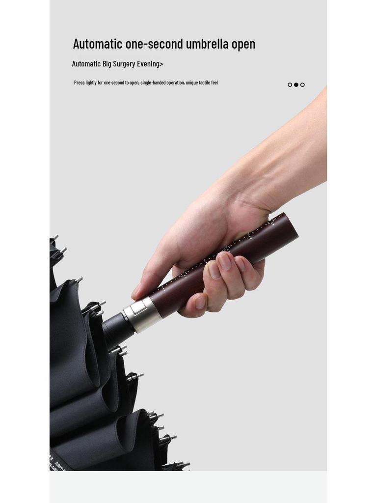 Aoi Mamoru Men's Umbrella - 16-Rib Windproof Sun and Rain Shield