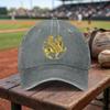 Persian Winged Lion Washed Baseball Cap Adjustable Buckle Lightweight Breathable Unisex Daily Commuting Travel Gift