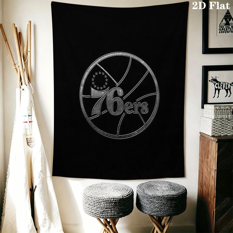 Sixers Basketball Team Logo Threepiece Set 1 Duvet Cover 2 Pillowcase Without Core Christmas Birthday Gift Bedding Set