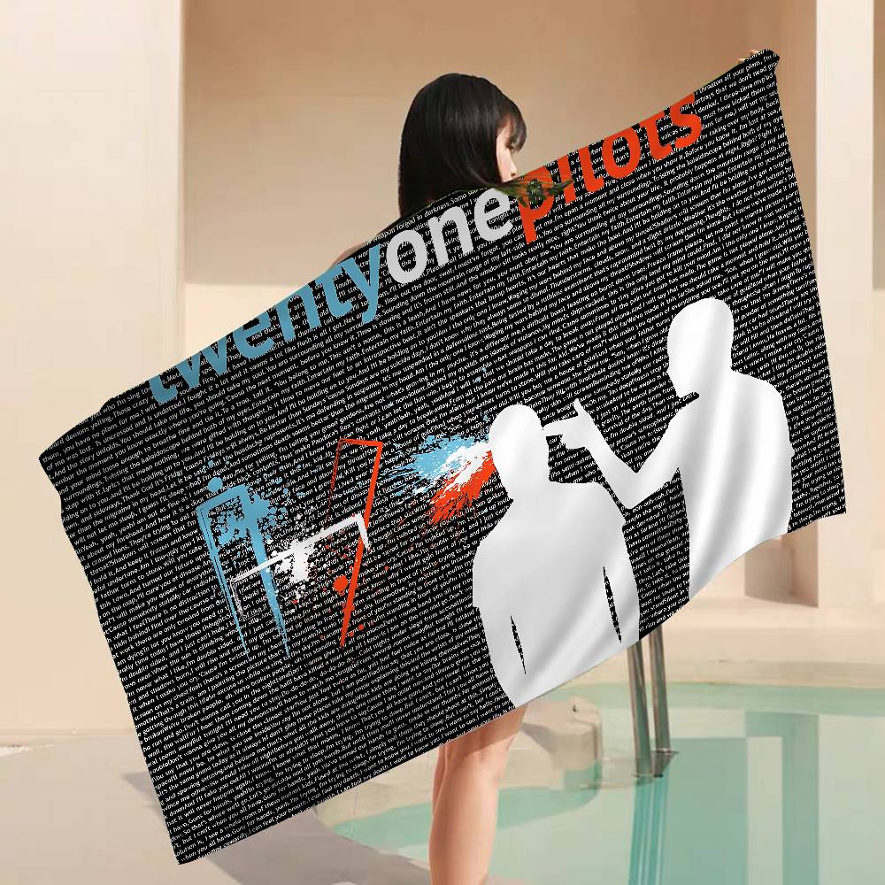 Twenty One Pilot Microfiber Blanket Quick Drying Beach Towels Oversized Printing Super Absorbent Pool Towel Blanket
